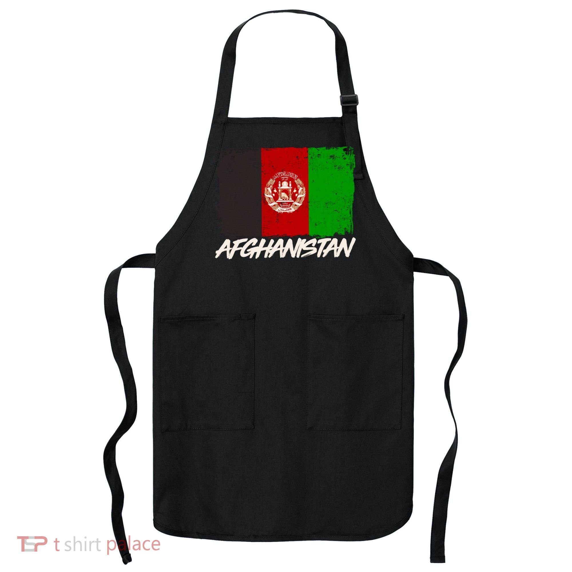 Distressed Afghanistan Flag Apron