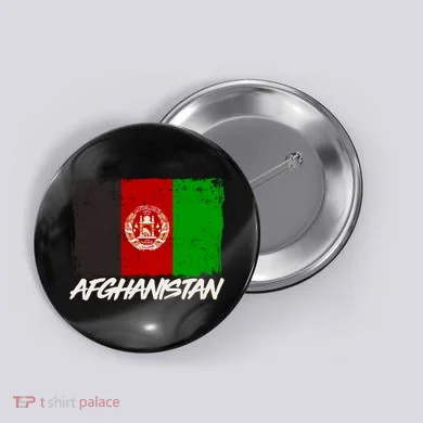 Distressed Afghanistan Flag Button