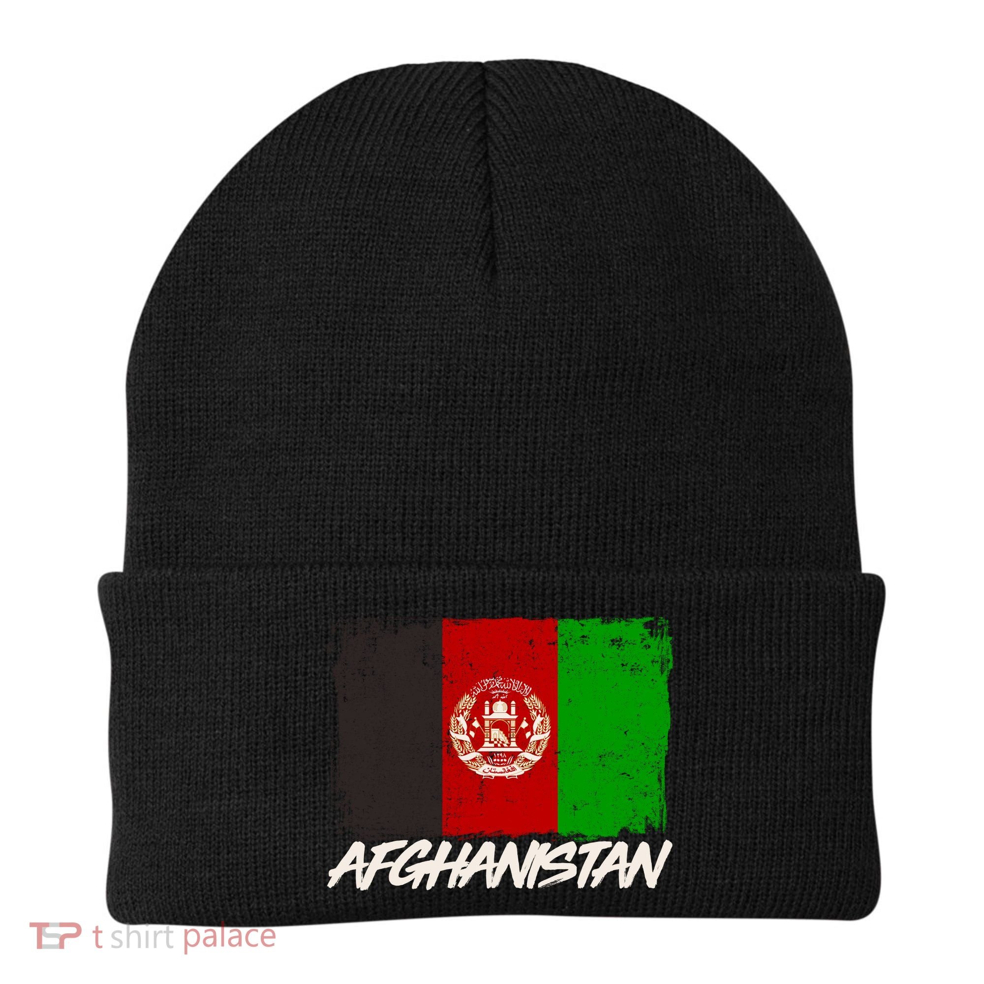 Distressed Afghanistan Flag Beanie