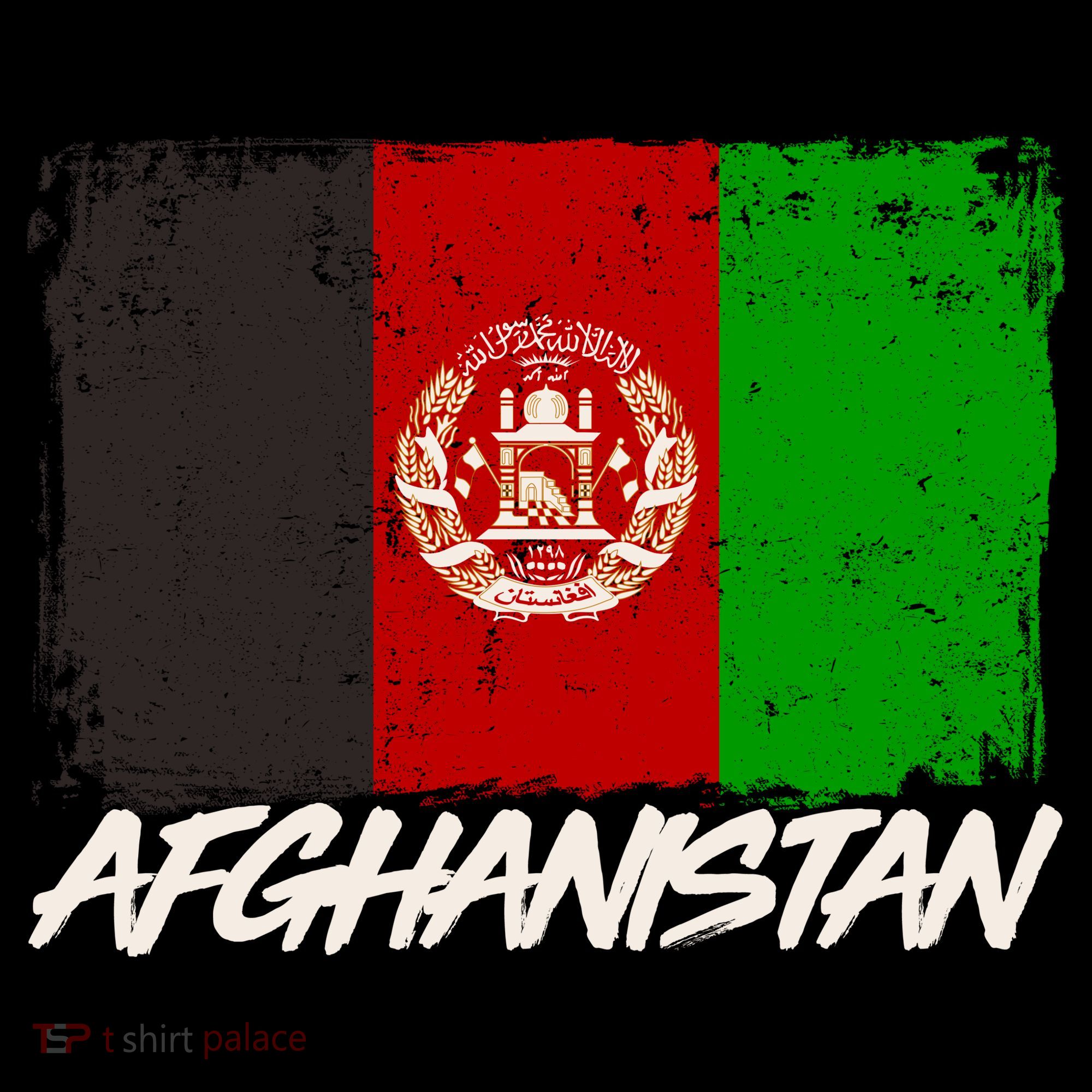 Distressed Afghanistan Flag Tank Top