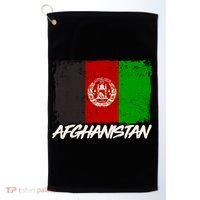Distressed Afghanistan Flag Golf Towel thumb 0