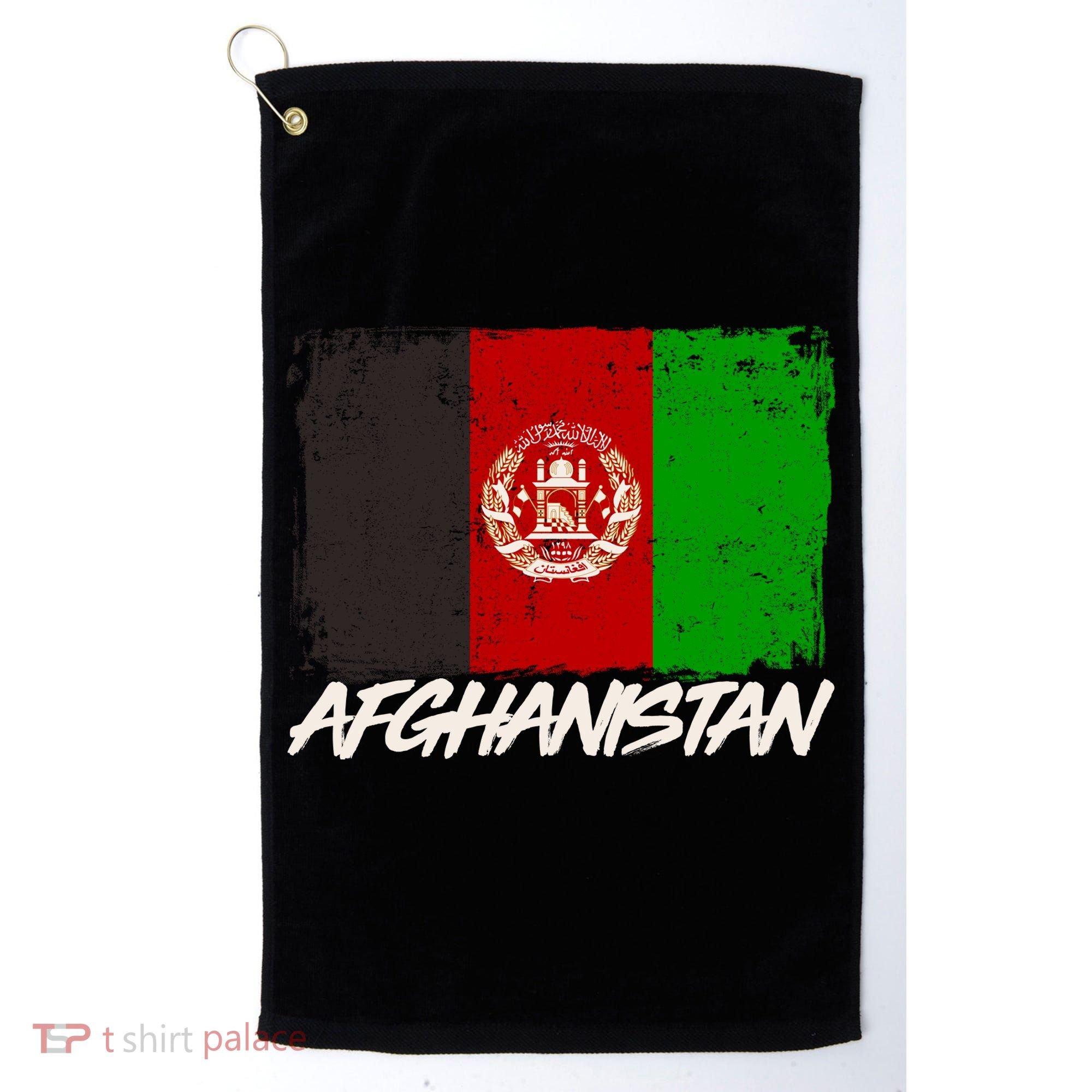 Distressed Afghanistan Flag Golf Towel