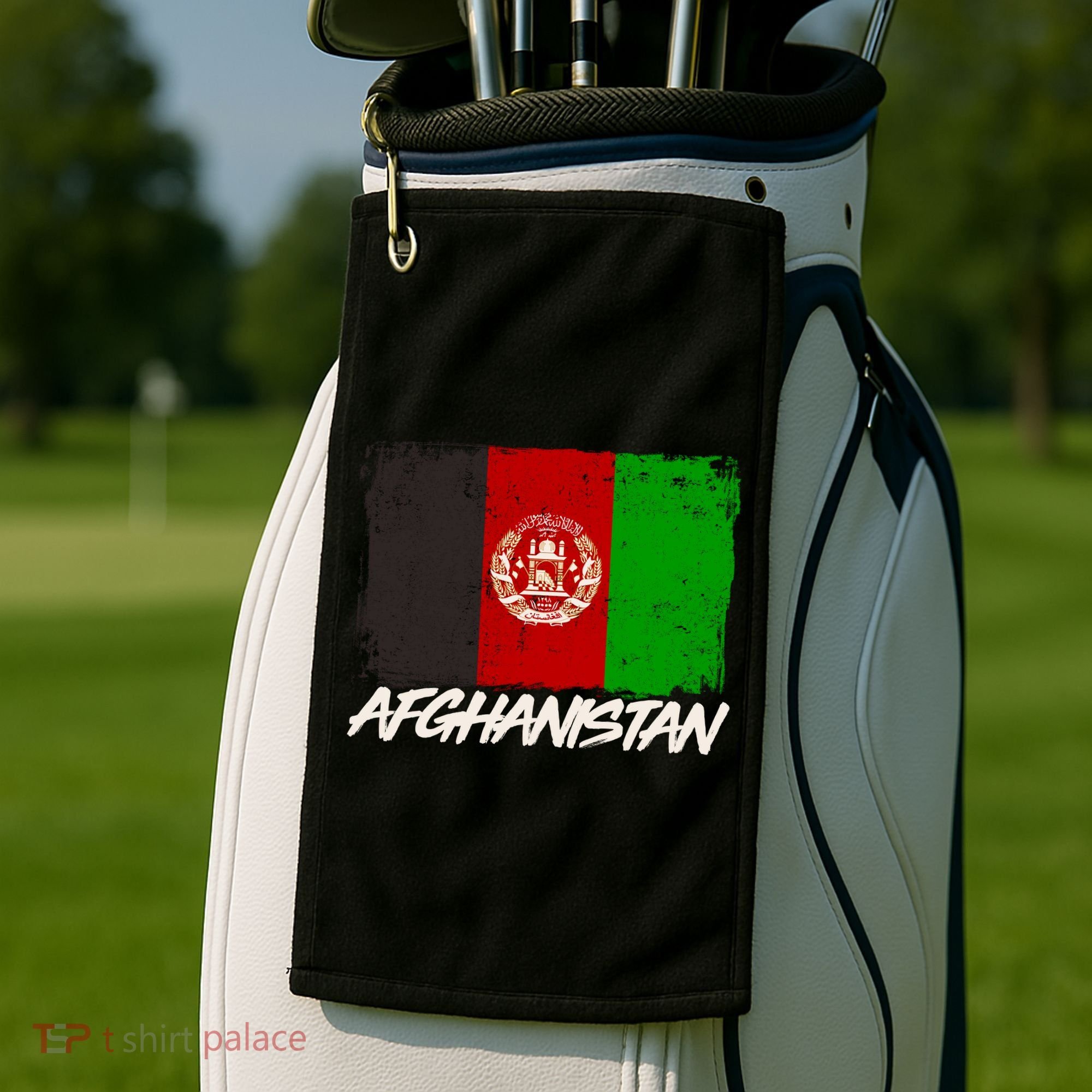 Distressed Afghanistan Flag Golf Towel