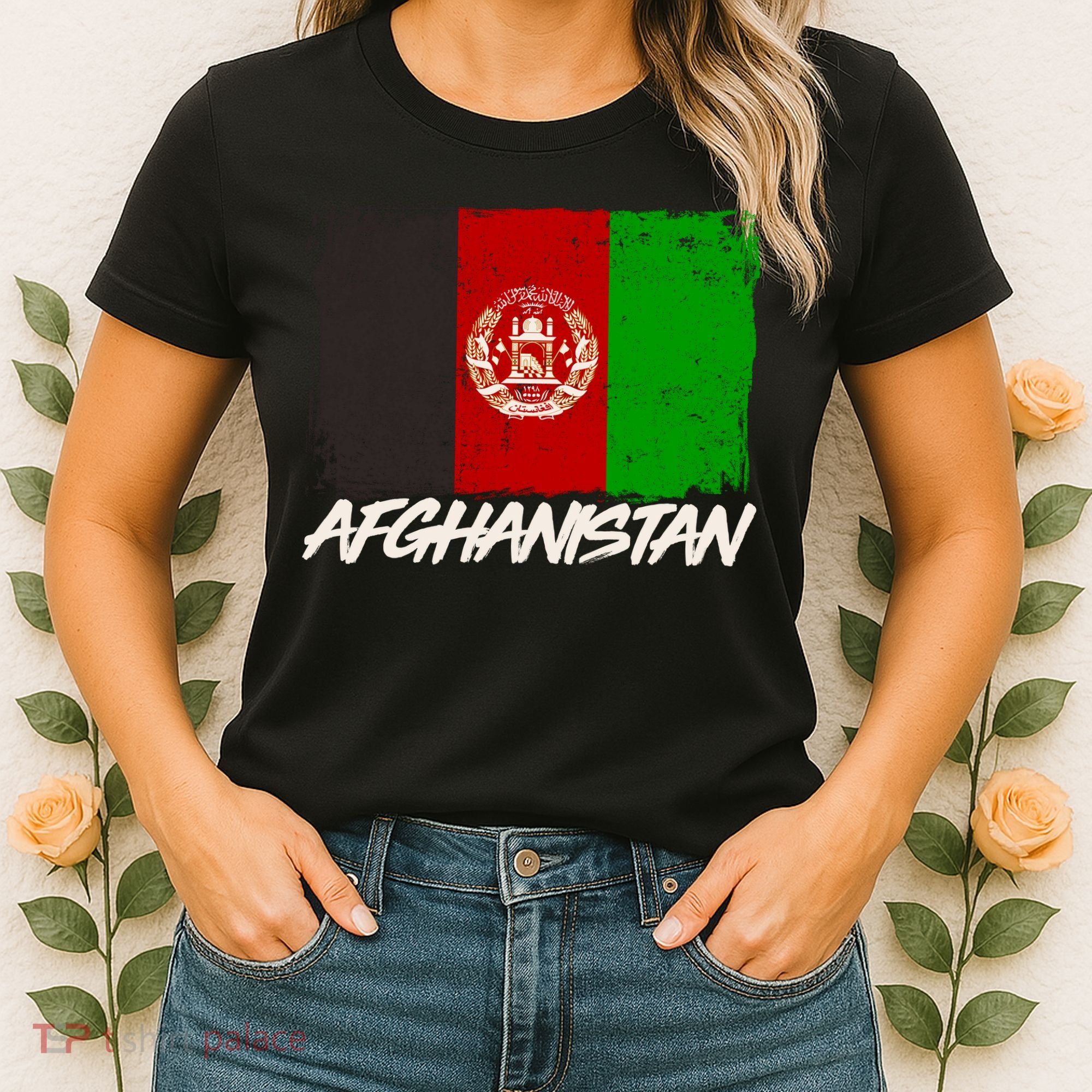 Distressed Afghanistan Flag Women's T-Shirt
