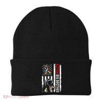Distressed American Flag Autism Big Brother Bear Awareness  Beanie thumb 0
