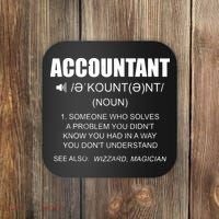 Definition Accountant Funny CPA Gift Taxation Audit Taxes Coaster thumb 0