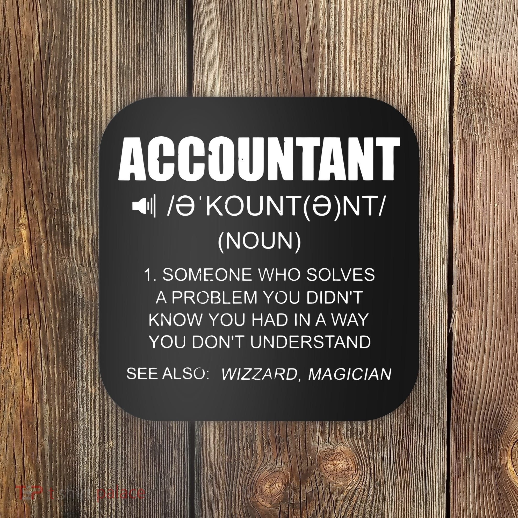 Definition Accountant Funny CPA Gift Taxation Audit Taxes Coaster