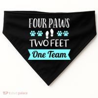 Dog Agility Four Paws Two Feet Team Dog Trainer Gift USA-Made Doggie Bandana thumb 0