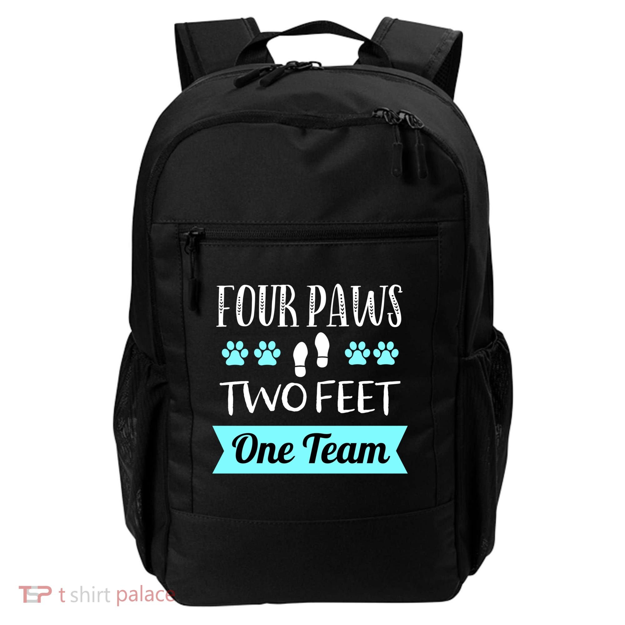 Dog Agility Four Paws Two Feet Team Dog Trainer Gift Backpack