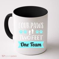 Dog Agility Four Paws Two Feet Team Dog Trainer Gift Coffee Mug thumb 0