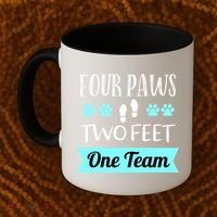 Dog Agility Four Paws Two Feet Team Dog Trainer Gift Coffee Mug thumb 2