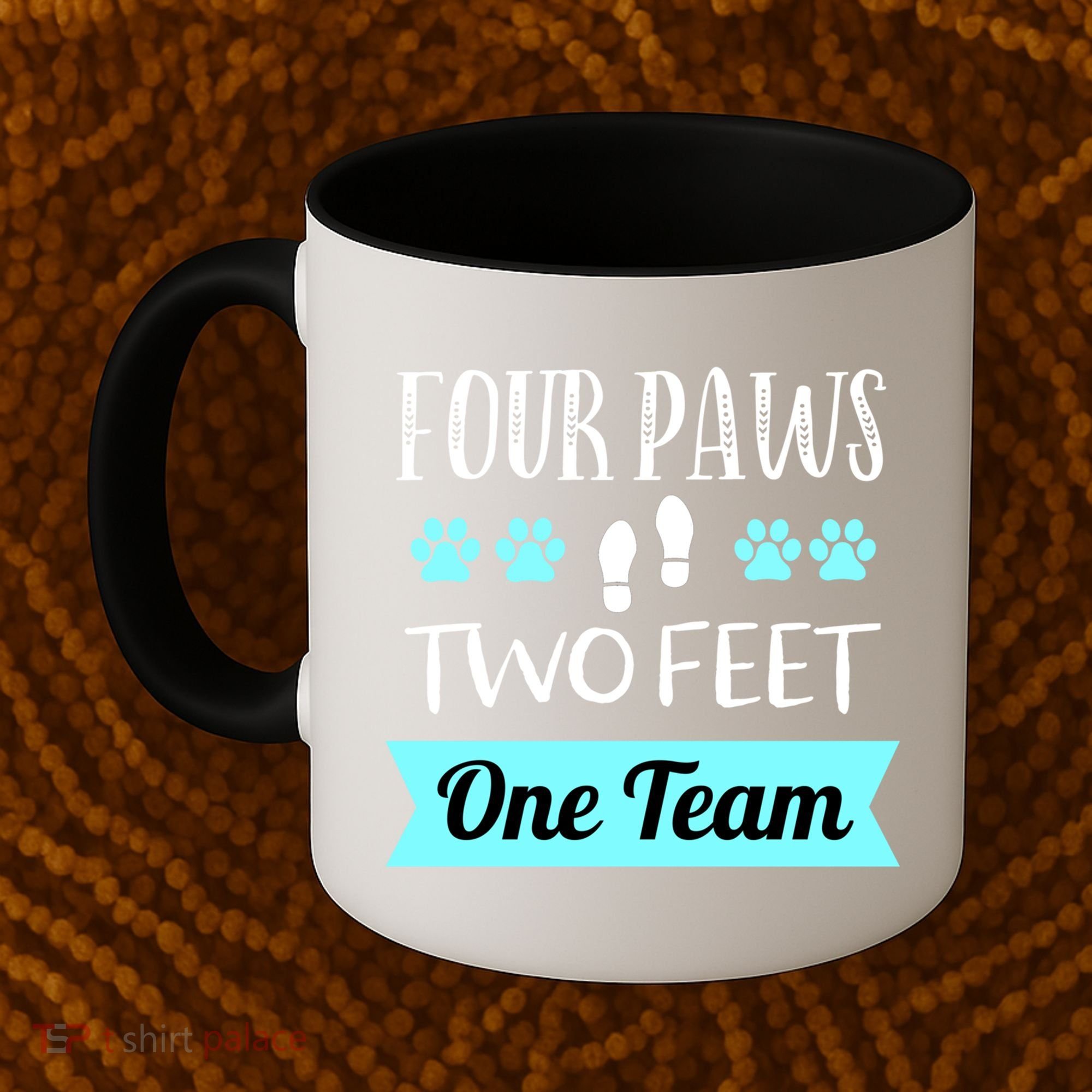 Dog Agility Four Paws Two Feet Team Dog Trainer Gift Coffee Mug