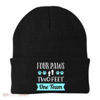 Dog Agility Four Paws Two Feet Team Dog Trainer Gift Beanie thumb 0