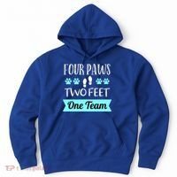 Dog Agility Four Paws Two Feet Team Dog Trainer Gift Hoodie thumb 0