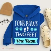 Dog Agility Four Paws Two Feet Team Dog Trainer Gift Hoodie thumb 4