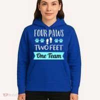 Dog Agility Four Paws Two Feet Team Dog Trainer Gift Hoodie thumb 5