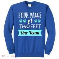 Dog Agility Four Paws Two Feet Team Dog Trainer Gift Sweatshirt thumb 0