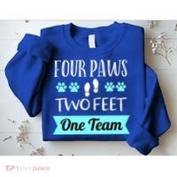 Dog Agility Four Paws Two Feet Team Dog Trainer Gift Sweatshirt thumb 2