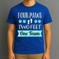 Dog Agility Four Paws Two Feet Team Dog Trainer Gift T-Shirt thumb 3