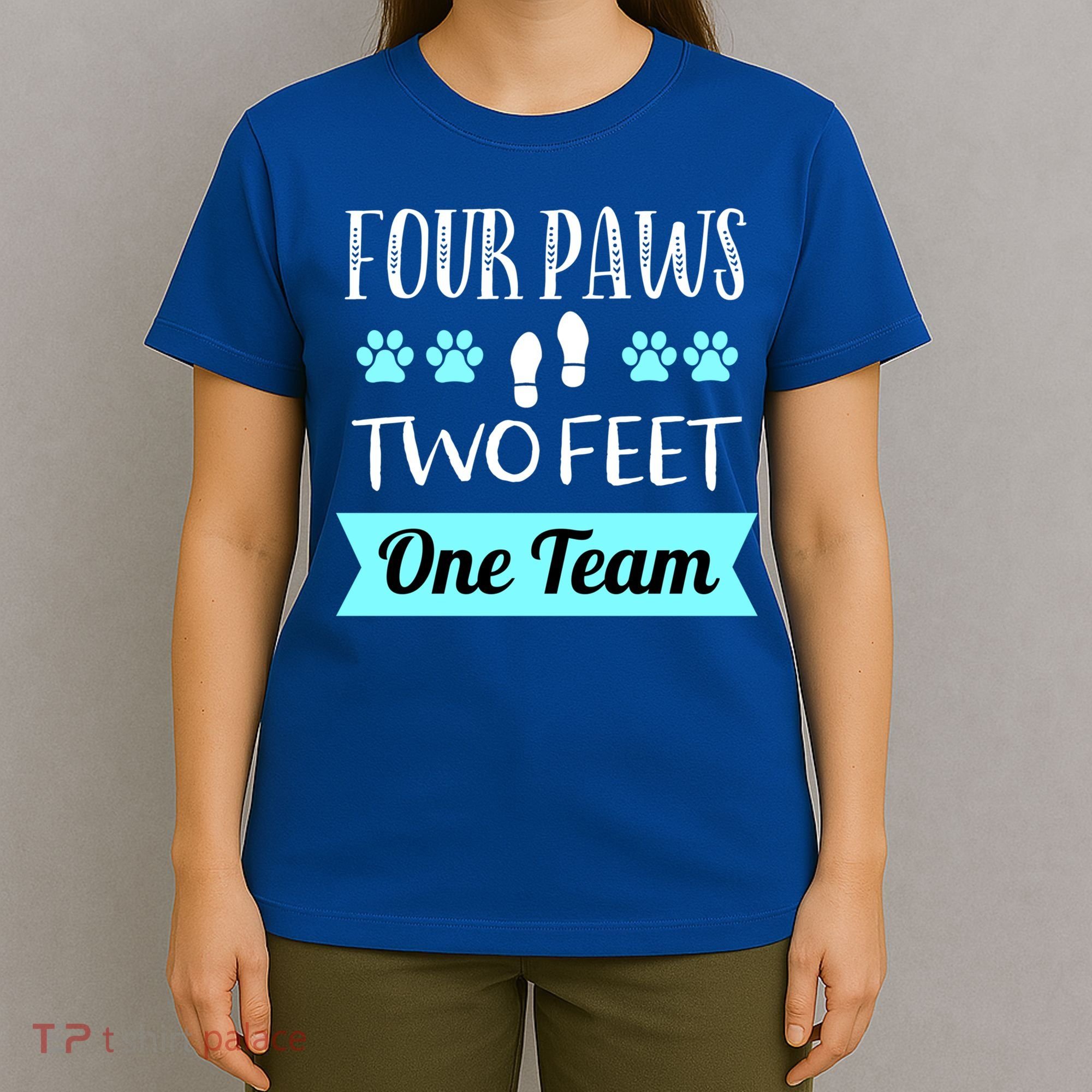 Dog Agility Four Paws Two Feet Team Dog Trainer Gift T-Shirt