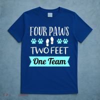 Dog Agility Four Paws Two Feet Team Dog Trainer Gift T-Shirt thumb 5