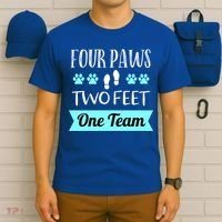 Dog Agility Four Paws Two Feet Team Dog Trainer Gift T-Shirt thumb 6