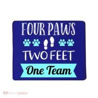 Dog Agility Four Paws Two Feet Team Dog Trainer Gift Mousepad thumb 0
