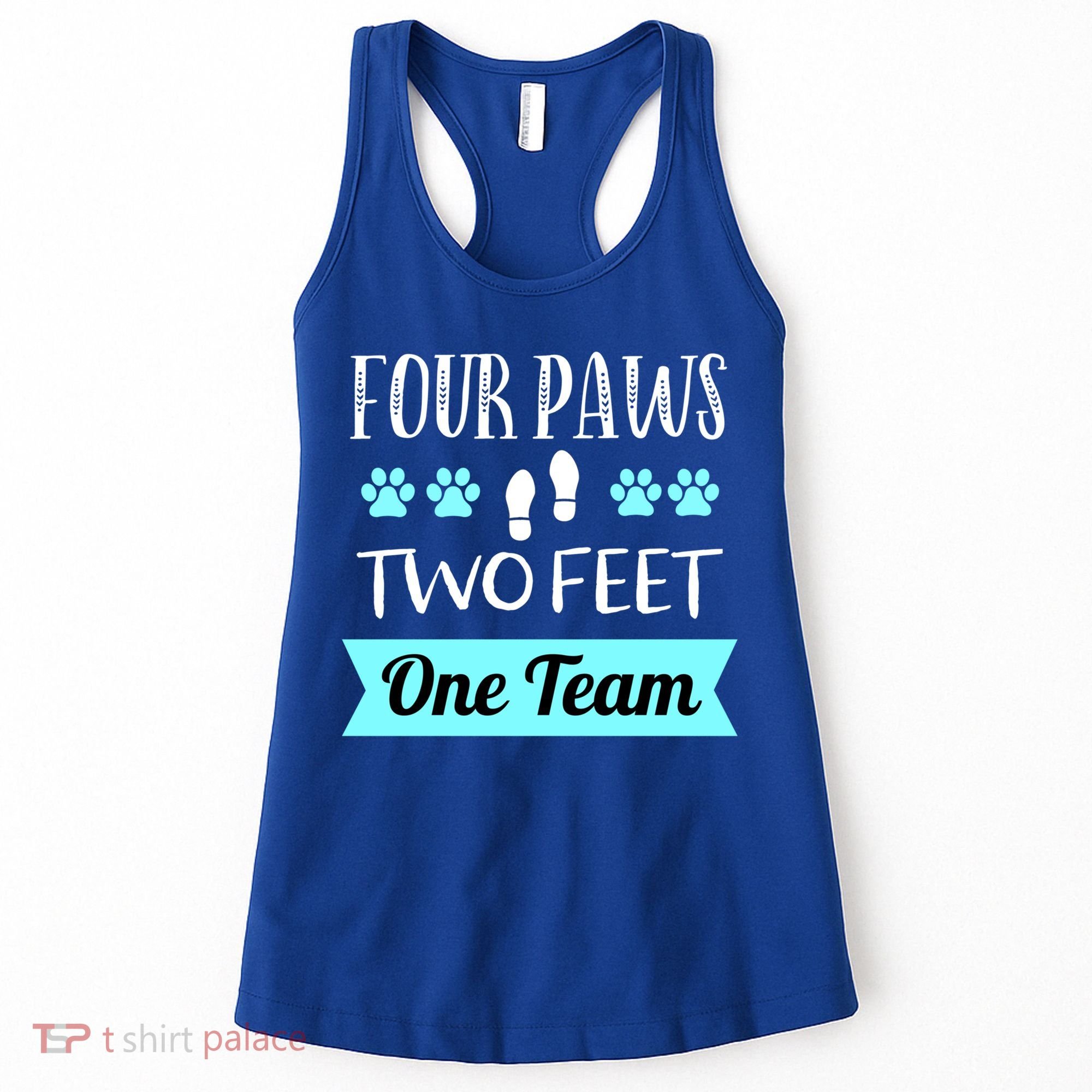 Dog Agility Four Paws Two Feet Team Dog Trainer Gift Women's Tank Top