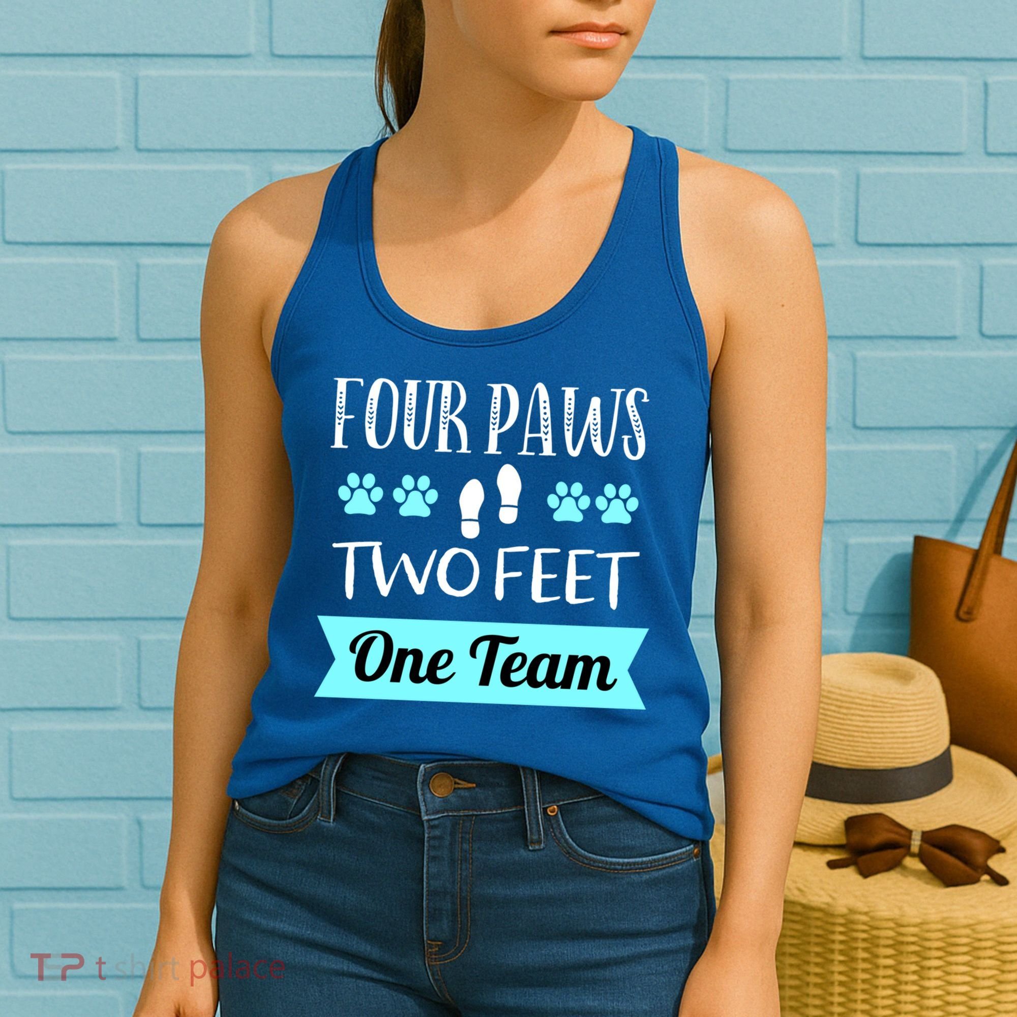Dog Agility Four Paws Two Feet Team Dog Trainer Gift Women's Tank Top