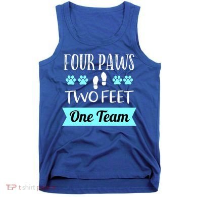 Dog Agility Four Paws Two Feet Team Dog Trainer Gift Tank Top