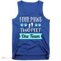 Dog Agility Four Paws Two Feet Team Dog Trainer Gift Tank Top thumb 0