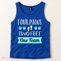 Dog Agility Four Paws Two Feet Team Dog Trainer Gift Tank Top thumb 2