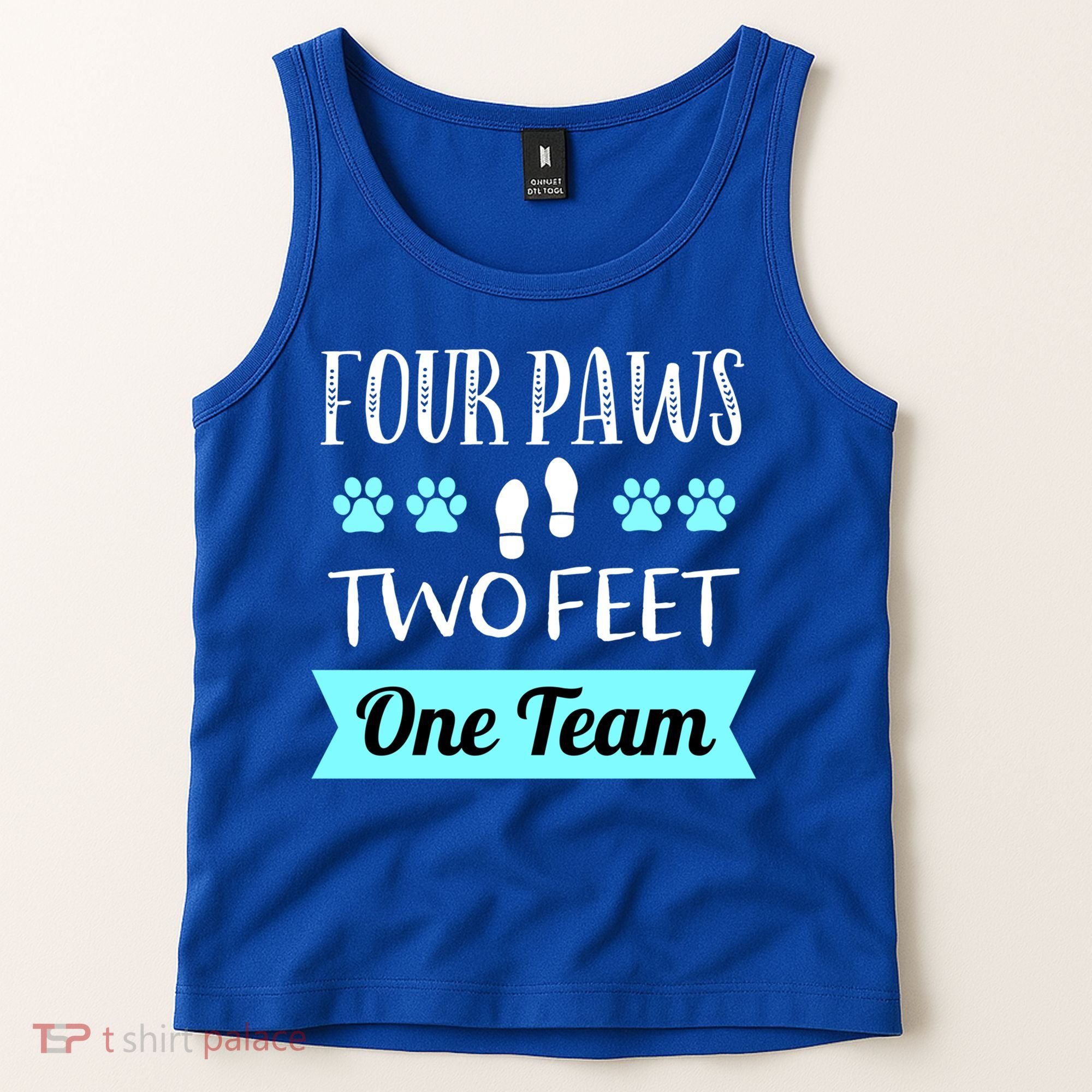Dog Agility Four Paws Two Feet Team Dog Trainer Gift Tank Top