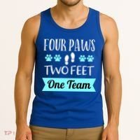 Dog Agility Four Paws Two Feet Team Dog Trainer Gift Tank Top thumb 3