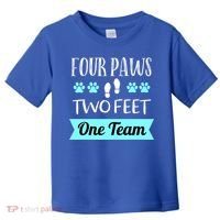 Dog Agility Four Paws Two Feet Team Dog Trainer Gift Toddler T-Shirt thumb 0