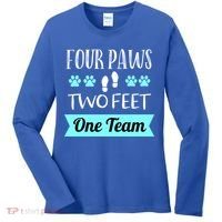 Dog Agility Four Paws Two Feet Team Dog Trainer Gift Women's Long Sleeve Shirt thumb 0