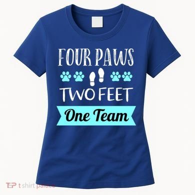 Dog Agility Four Paws Two Feet Team Dog Trainer Gift Women's T-Shirt