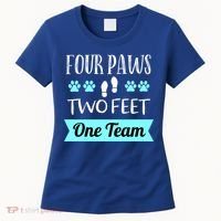 Dog Agility Four Paws Two Feet Team Dog Trainer Gift Women's T-Shirt thumb 0