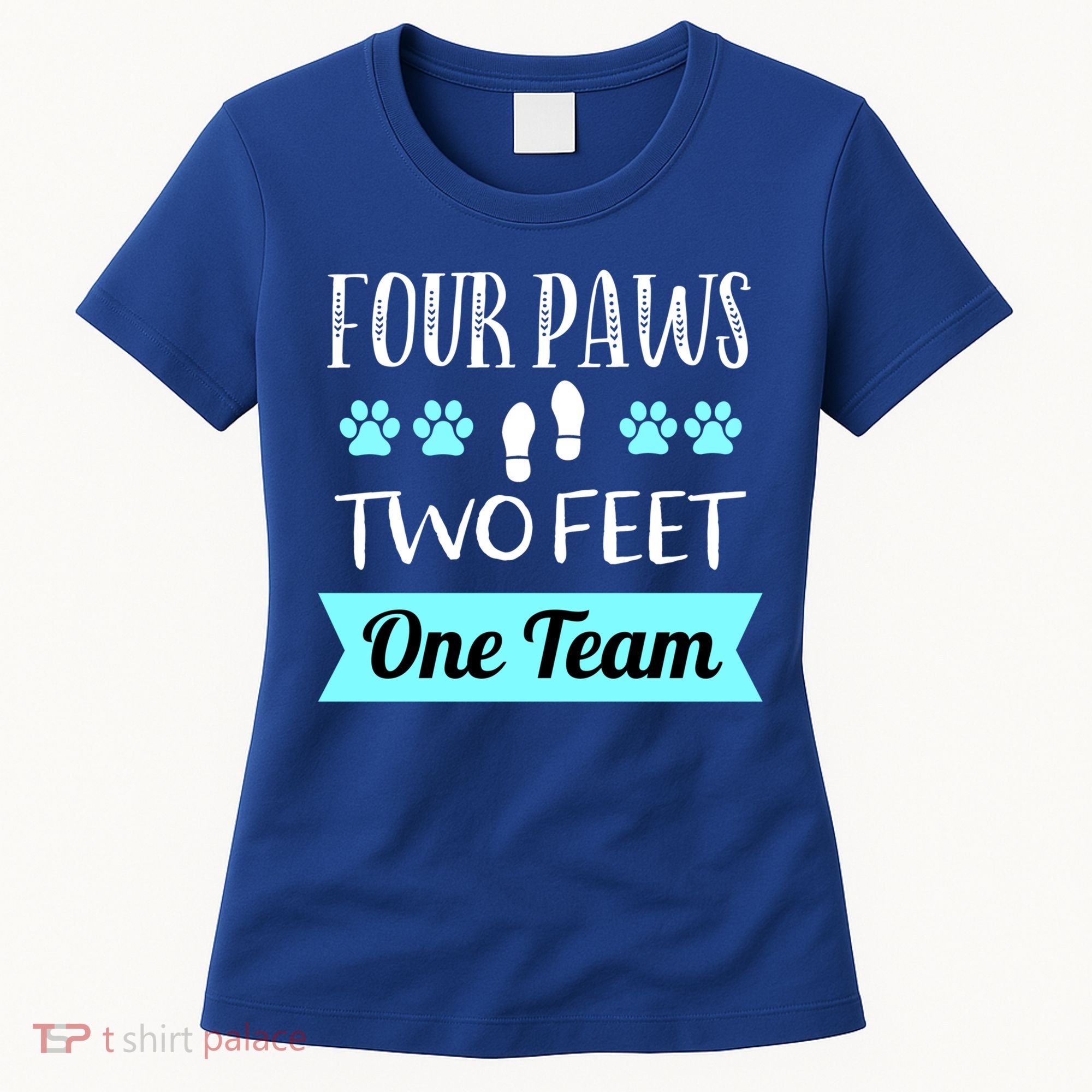 Dog Agility Four Paws Two Feet Team Dog Trainer Gift Women's T-Shirt