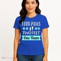 Dog Agility Four Paws Two Feet Team Dog Trainer Gift Women's T-Shirt thumb 4