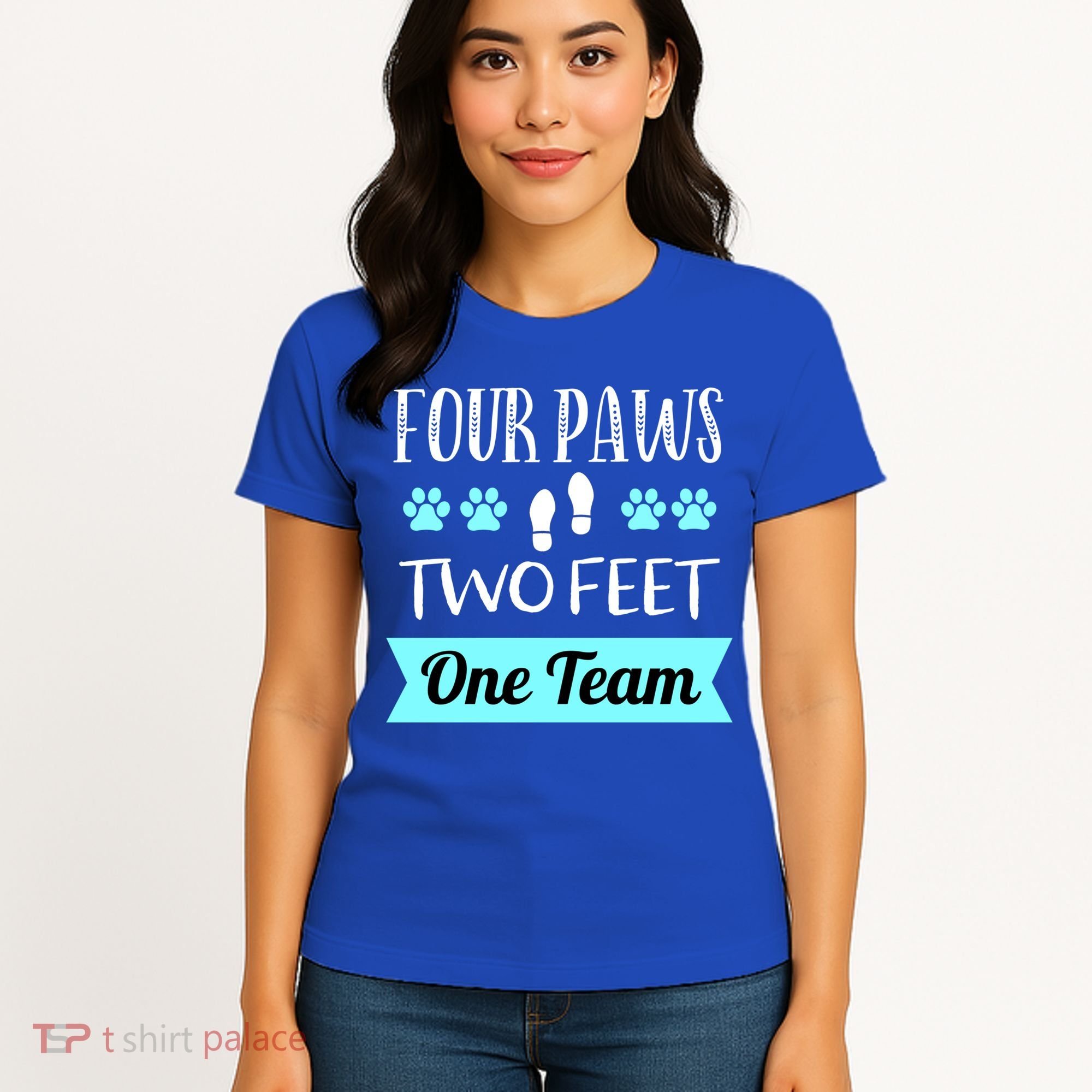 Dog Agility Four Paws Two Feet Team Dog Trainer Gift Women's T-Shirt