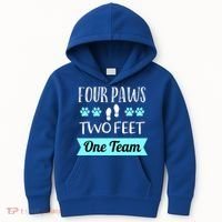 Dog Agility Four Paws Two Feet Team Dog Trainer Gift Kids Hoodie thumb 0