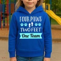 Dog Agility Four Paws Two Feet Team Dog Trainer Gift Kids Hoodie thumb 3