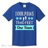 Dog Agility Four Paws Two Feet Team Dog Trainer Gift Kids T-Shirt thumb 0