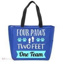 Dog Agility Four Paws Two Feet Team Dog Trainer Gift Tote Bag thumb 0