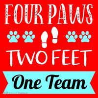 Dog Agility Four Paws Two Feet Team Dog Trainer Gift Santa Hat thumb 1