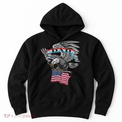 Dad American Flag Usa Eagle Vintage Hoodie