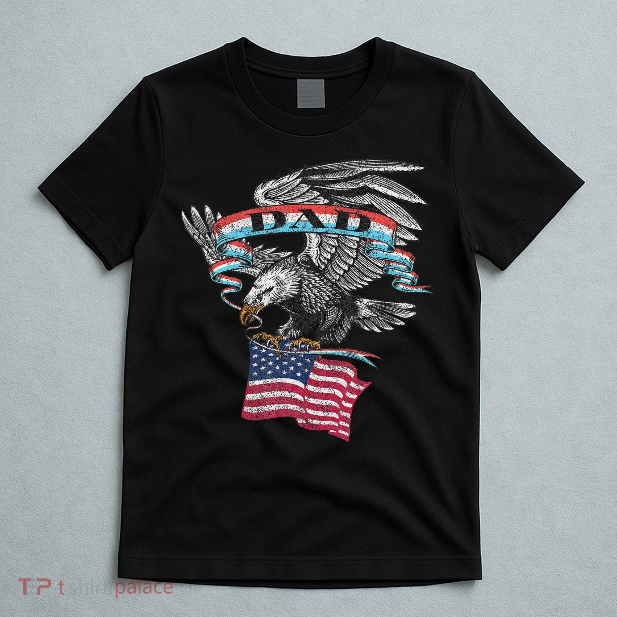 Dad American Flag Usa Eagle Vintage T-Shirt