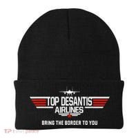 DeSantis Airlines Funny Political Meme Top DeSantis Airlines Beanie thumb 0