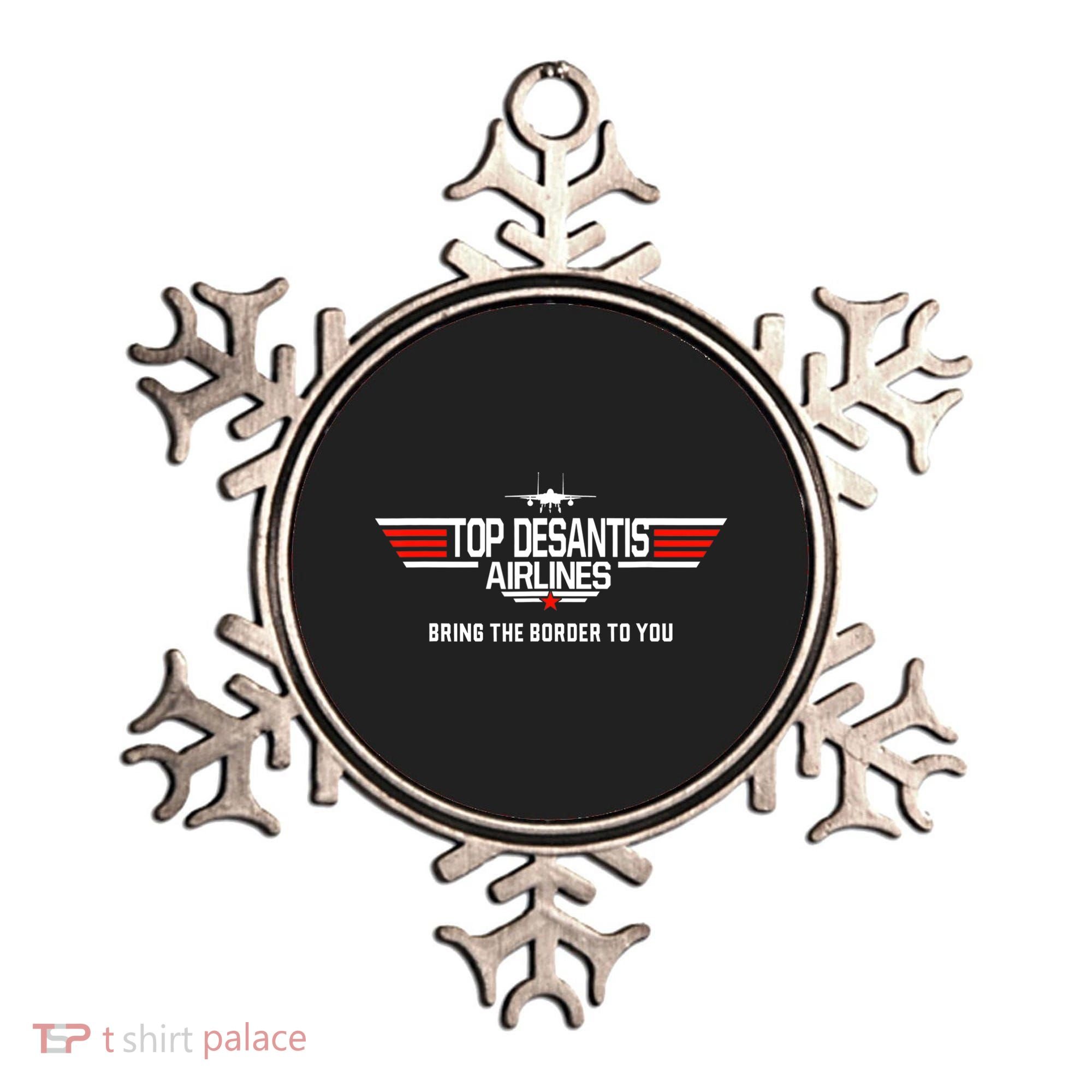DeSantis Airlines Funny Political Meme Top DeSantis Airlines Ornament